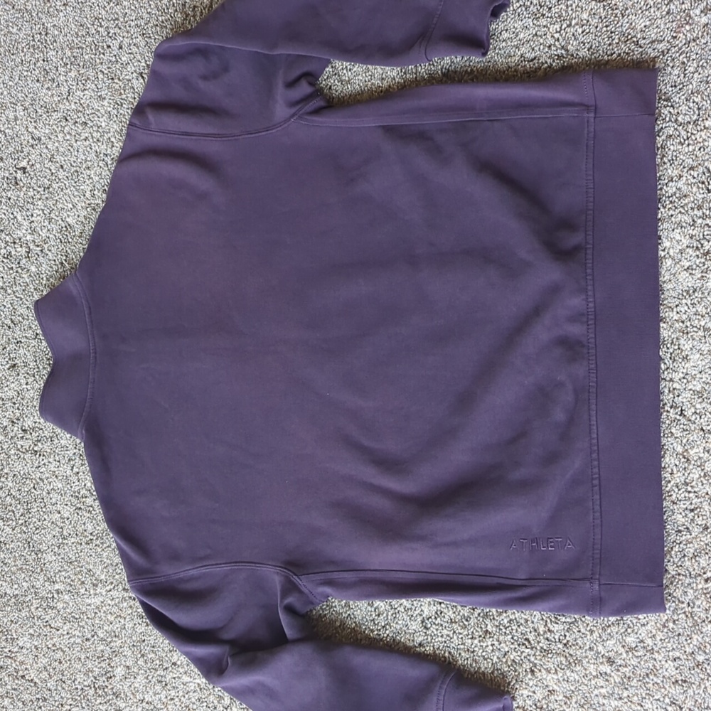 Athleta Forever Fleece 1/4 Zip Sweatshirt - Iris S - Picture 7 of 14